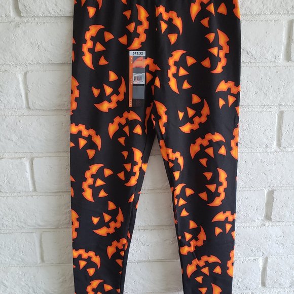 Halloween Pumpkin Jack-o-lantern print Womens Leggings - Picture 1 of 1